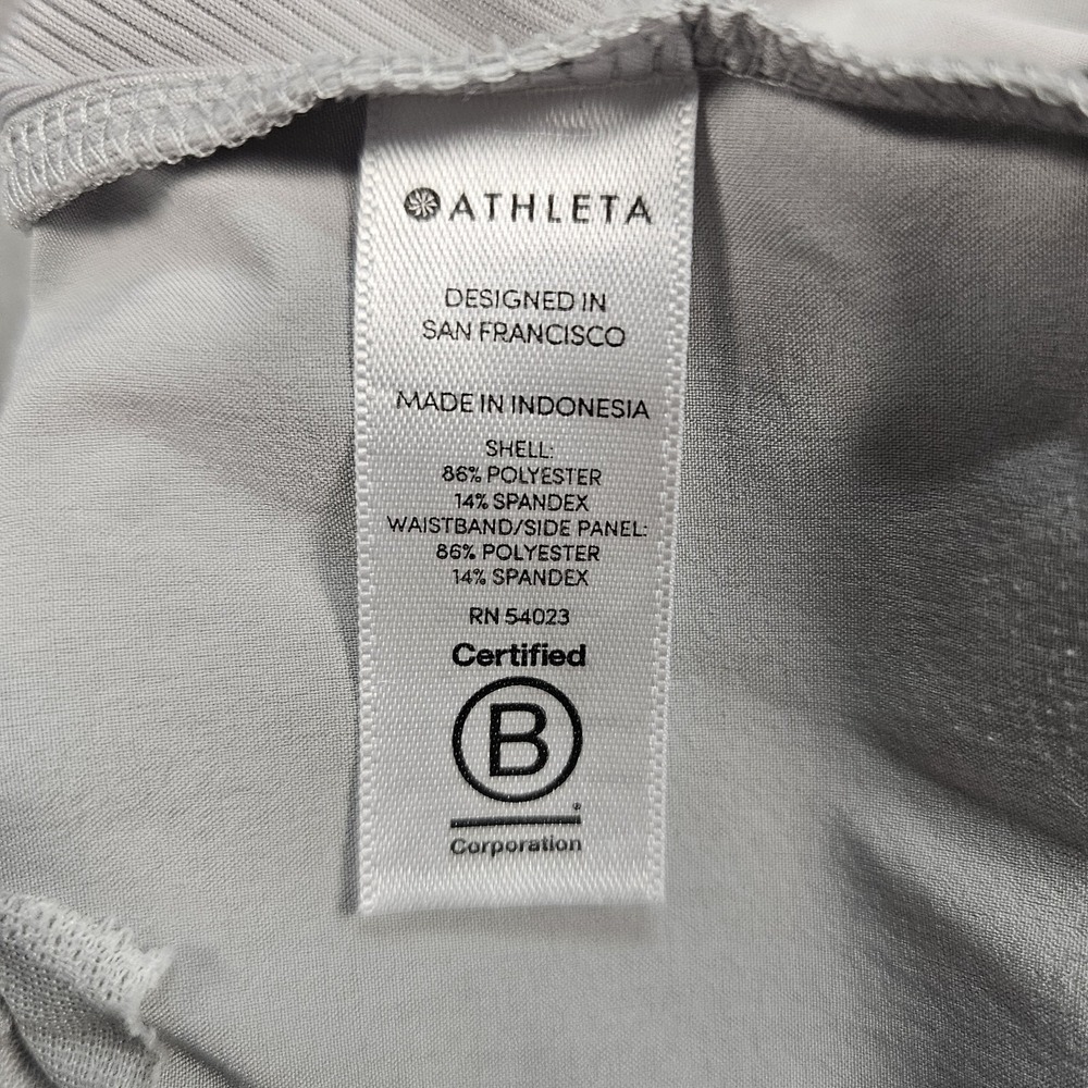 Athleta Women's Pants Size 6 Gray Stretch Pull On Zip‎ Pocket Ankle Slit - Picture 4 of 11